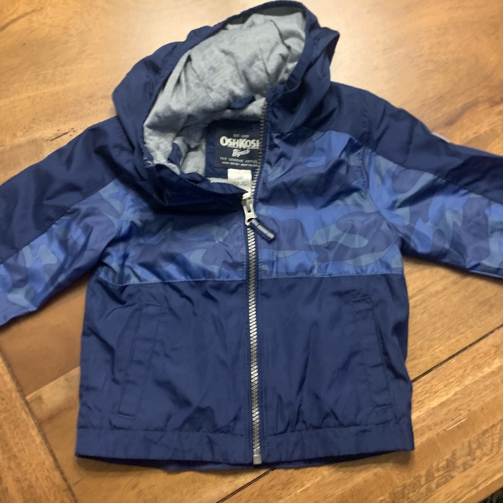 Oshkosh Blue Boys Light weight navy jacket with hood